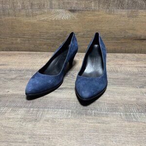 Ecco Shape 45 Blue Iris Suede Heels Women's Size EU 40